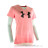 Under Armour Charged Painted Logo SS Damen Freizeitshirt-Pink-Rosa-XS