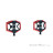Crankbrothers Double Shot 3 Kombi Pedale-Rot-One Size