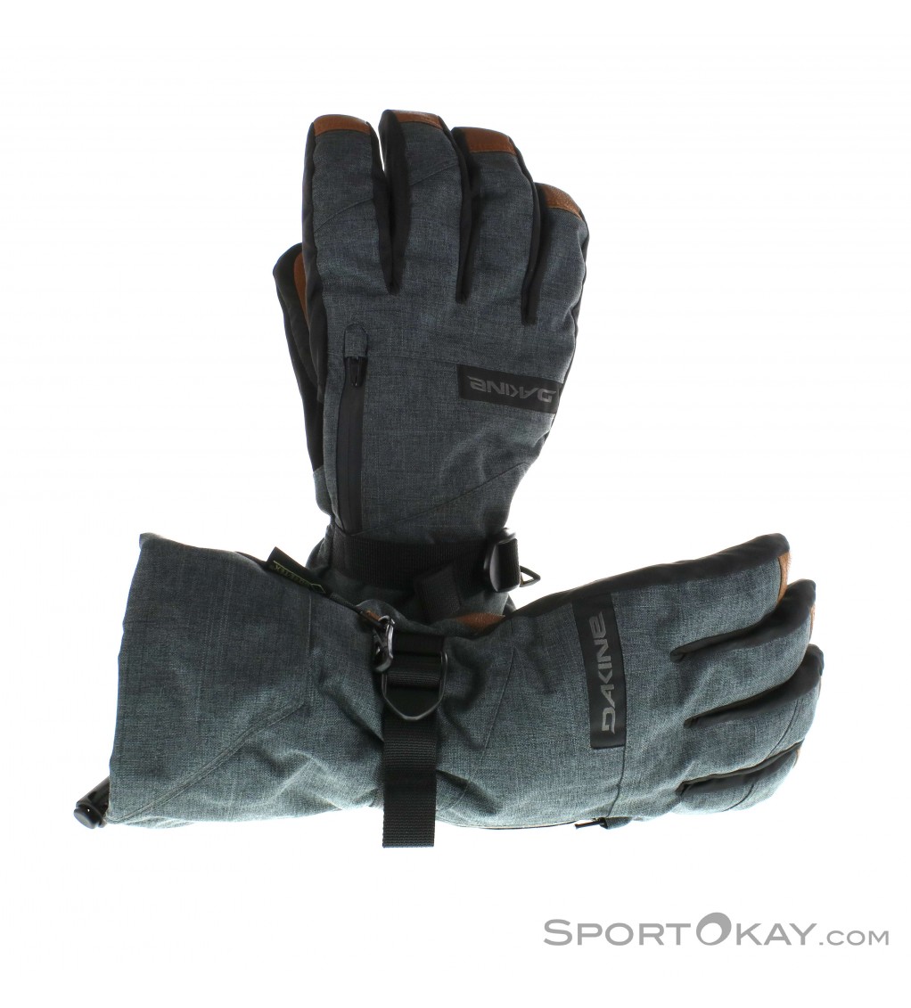 Dakine, Leather Titan Gore-Tex guanti da sci uomo carbon grigio