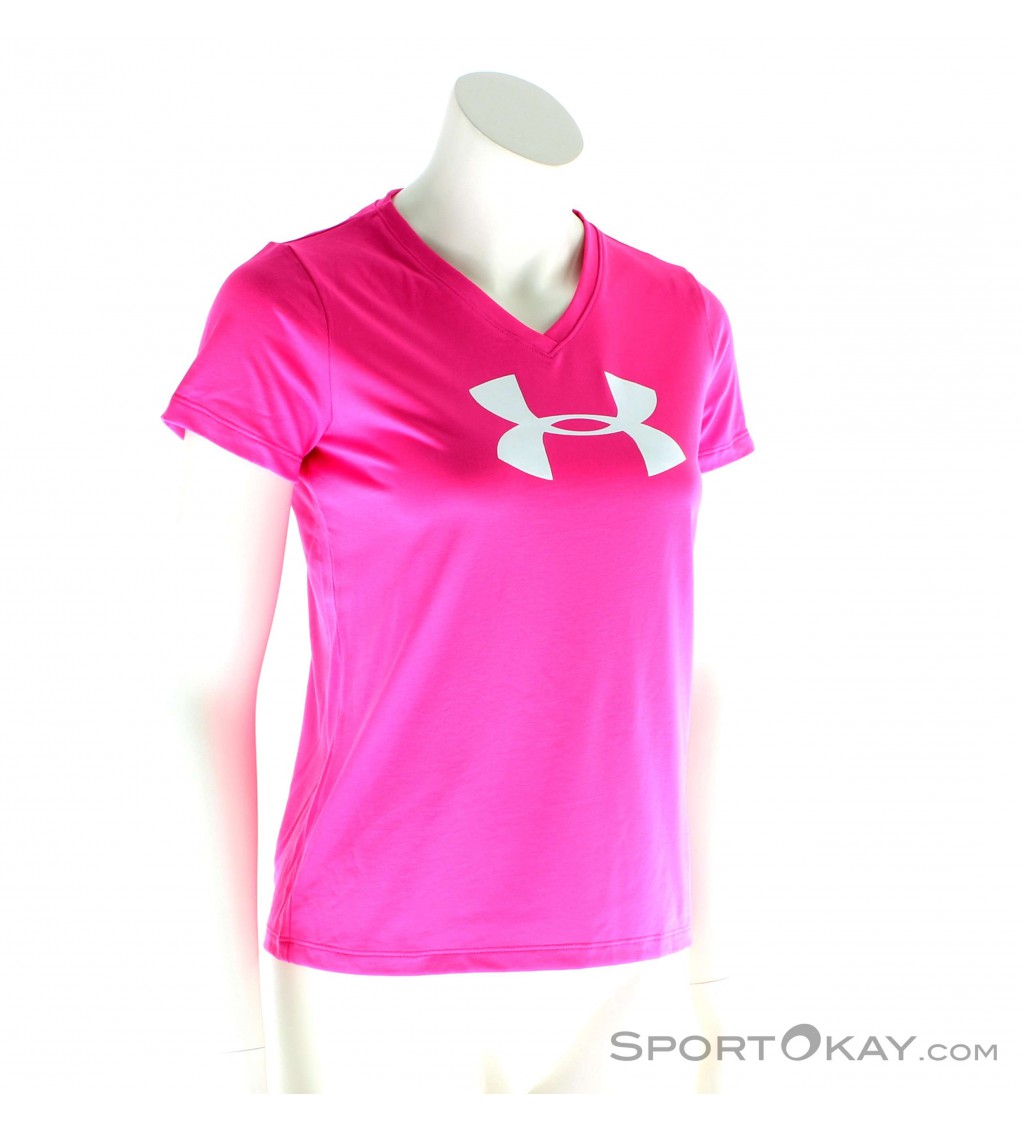 Under Armour Big Logo V Neck Bambina Maglietta Tempo Libero T
