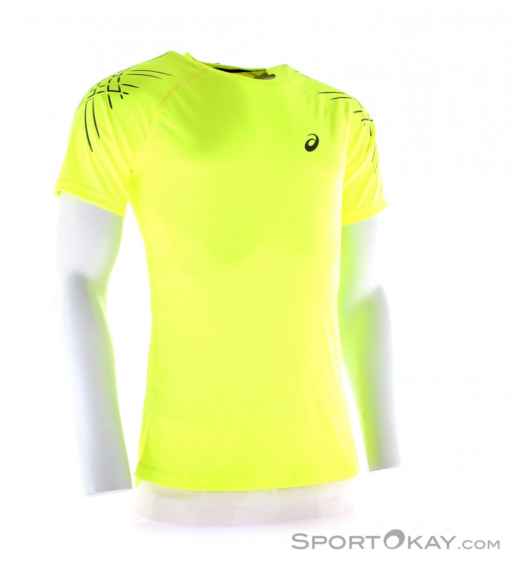 Asics SS Logo Herren T Shirt Magliette Abbigliamento running Corsa Tutti