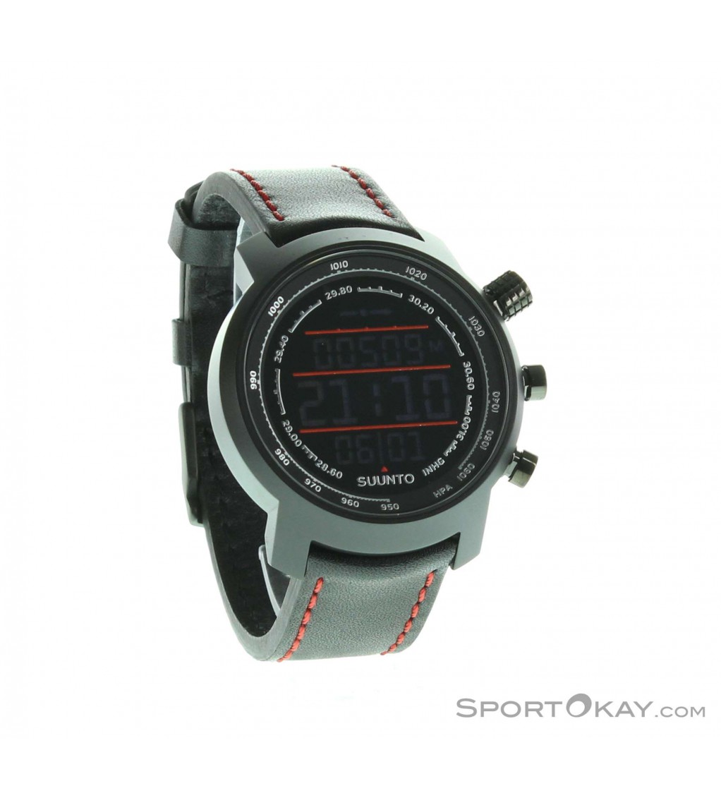Suunto Elementum Terra Black Red Leather Bergsportuhr Orologi sportivi per escursioni Orologi sportivi Digital Tutti