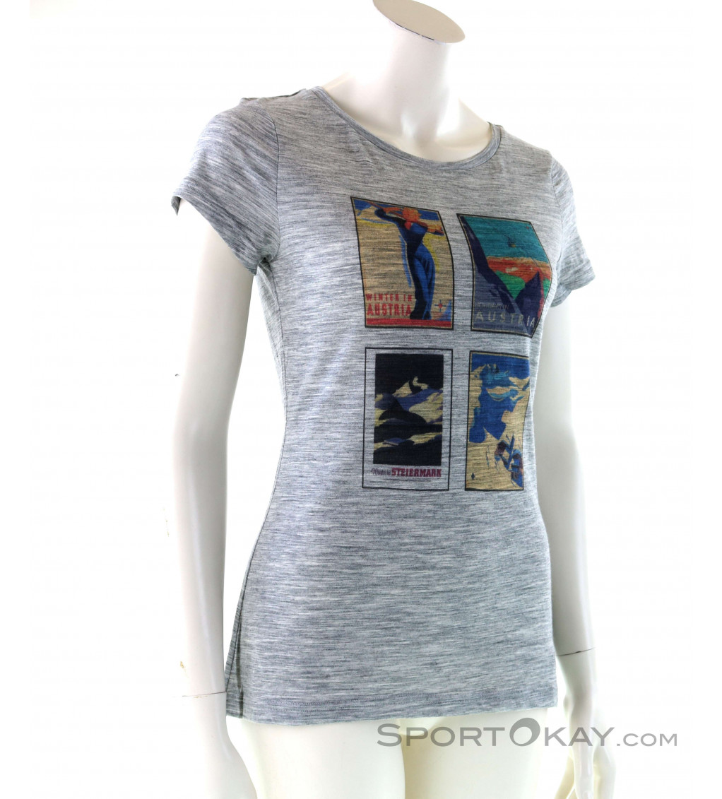 Super Natural Digital Print Tee Aut Collage Womens T-Shirt