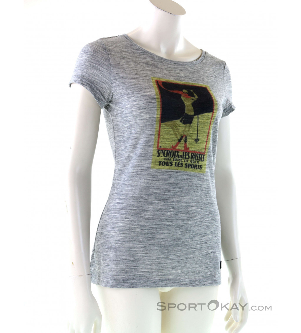 Super Natural Digital Print Tee Alpine Retro Womens T-Shirt