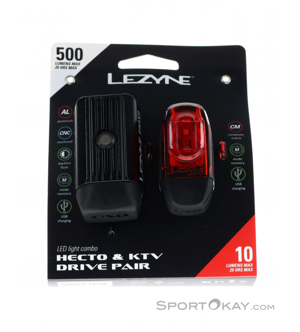 Lezyne Hecto Drive 500XL/KTV Bike Light Set