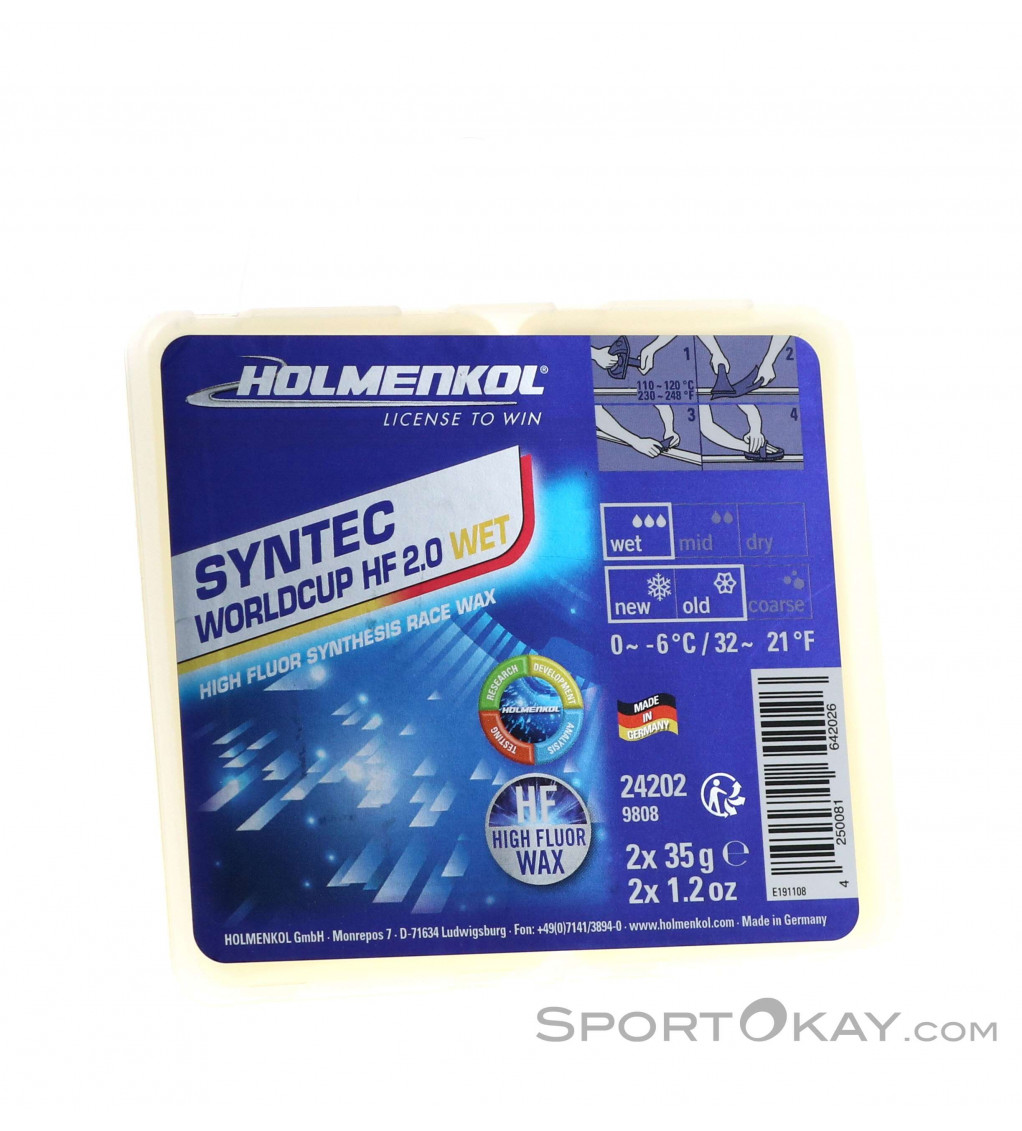 Holmenkol Syntec Worldcup HF 2.0 Wet 2x35g Hot Wax