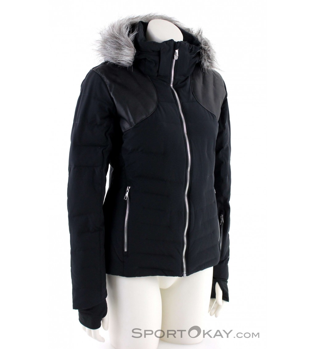 Faux fur ski jackets for women