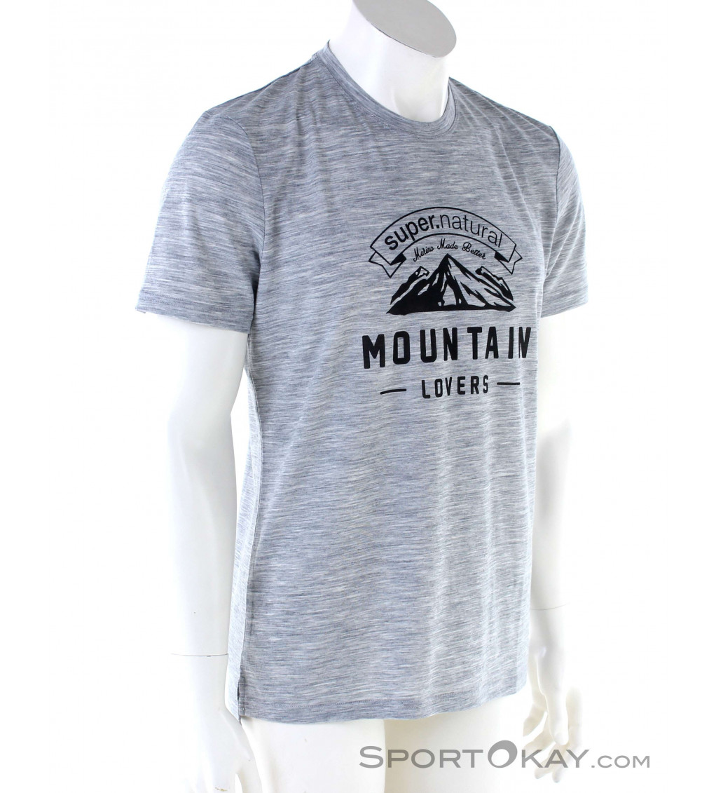 Super Natural Graphic Tee Mountain Lovers Mens T-Shirt