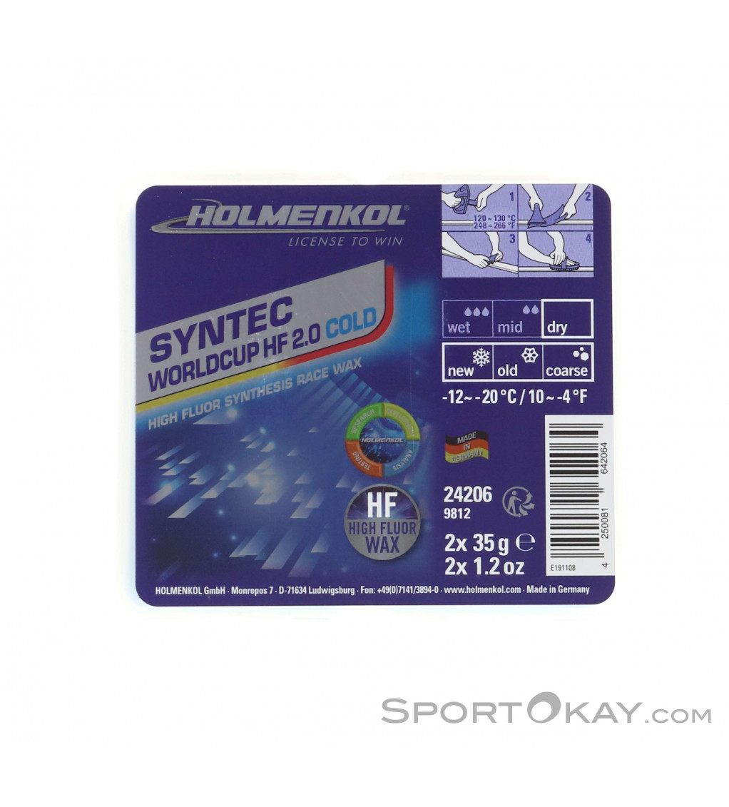 Holmenkol Syntec Worldcup HF 2.0 Cold 2x35g Hot Wax