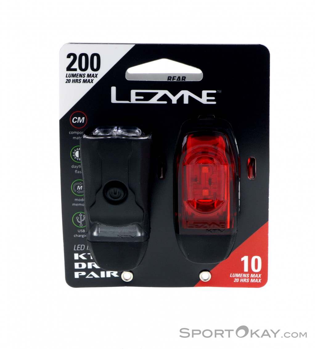 Lezyne KTV Drive Front/KTV Drive Rear Bike Light Set