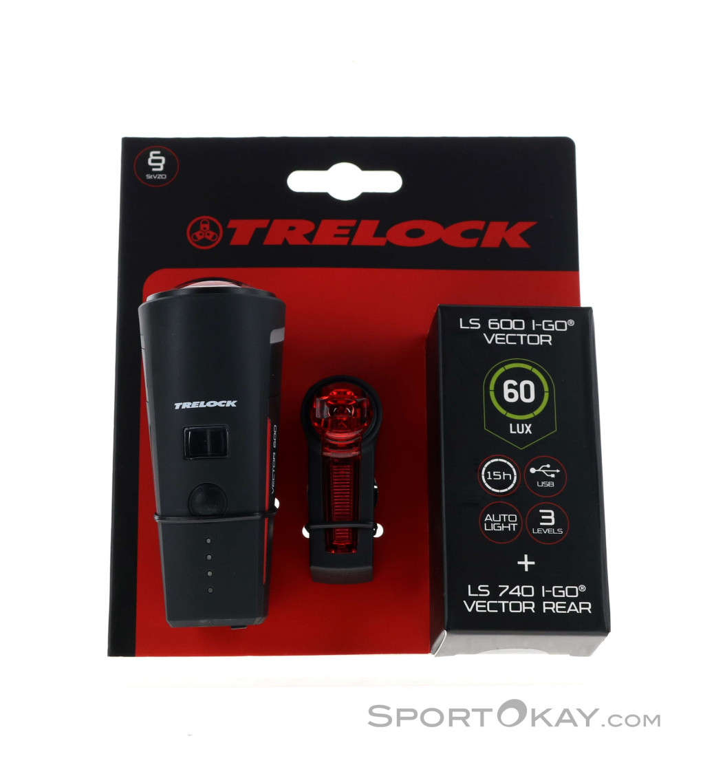Trelock LS 600 I-GO Vector StVZO Bike Light Set