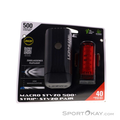 Lezyne Macro Drive 500+ Pro + Strip+ StVZO Bike Light Set
