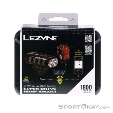 Lezyne Super Drive Smart 1800 + KTV Pro Smart StVZO Bike Light Set