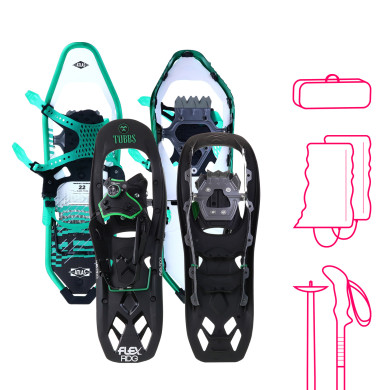 SET snowshoes + poles + gaiters + bag OFFER up to -30%
