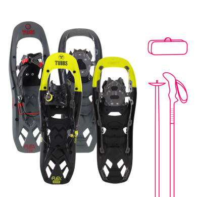 TUBBS STARTER SET Snow shoes +  hiking poles + bag    from 169 €