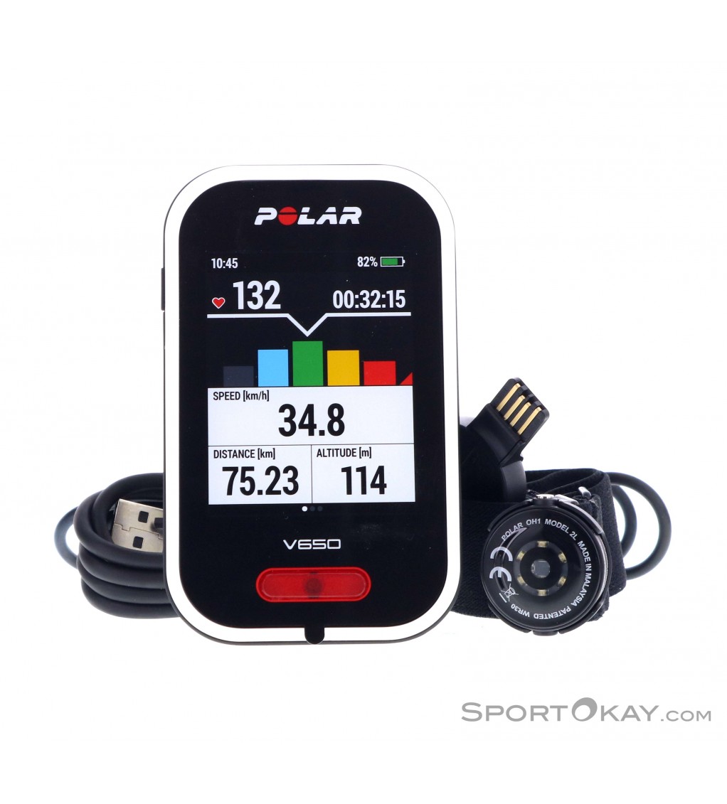 Polar V650 GPS-Bike Computer + OH1 Heart Rate Sensor