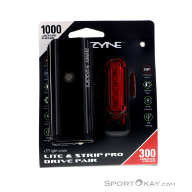 Lezyne Lite Drive 1000 XL/Strip Pro Súprava svetiel na bicykel