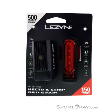 Lezyne Hectro Drive 500XL/Strip Súprava svetiel na bicykel