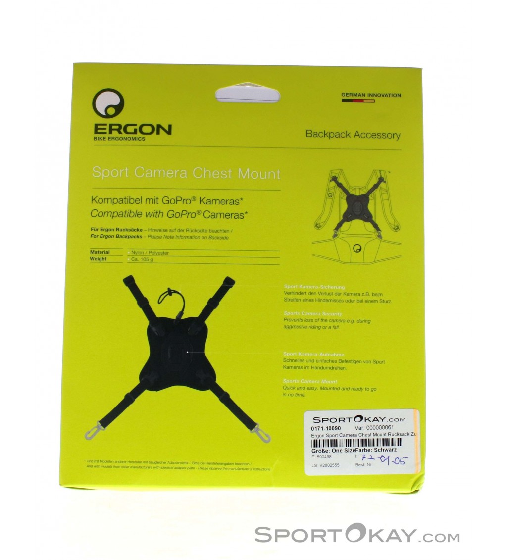 Ergon Sport Camera Chest Mount Accessoires de sac à dos