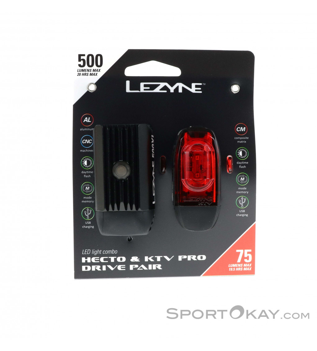 Lezyne Hecto Drive 500XL/KTV Pro Jeu de lampes de vélo