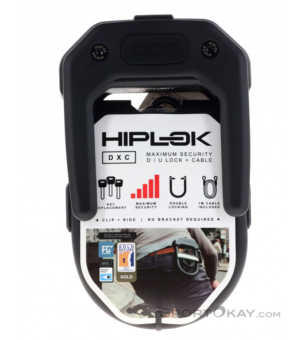 Antivol Hiplok D lock DXC + câble 1m (sécurité accessoire vélo)