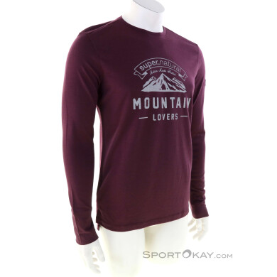 Super Natural Mountain Lovers LS Hommes T-shirt