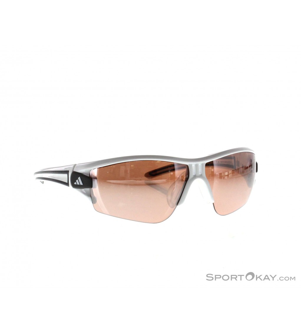 Adidas Evil Eye Halfrim XS Biking Glasses White Grey Gafas deportivas Gafas de sol Moda Todos