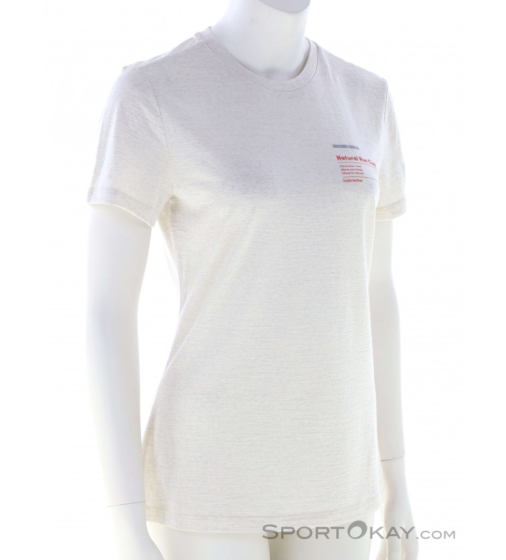 Icebreaker Merino 150 Tech Lite III Natural Run Club Mujer T-Shirt