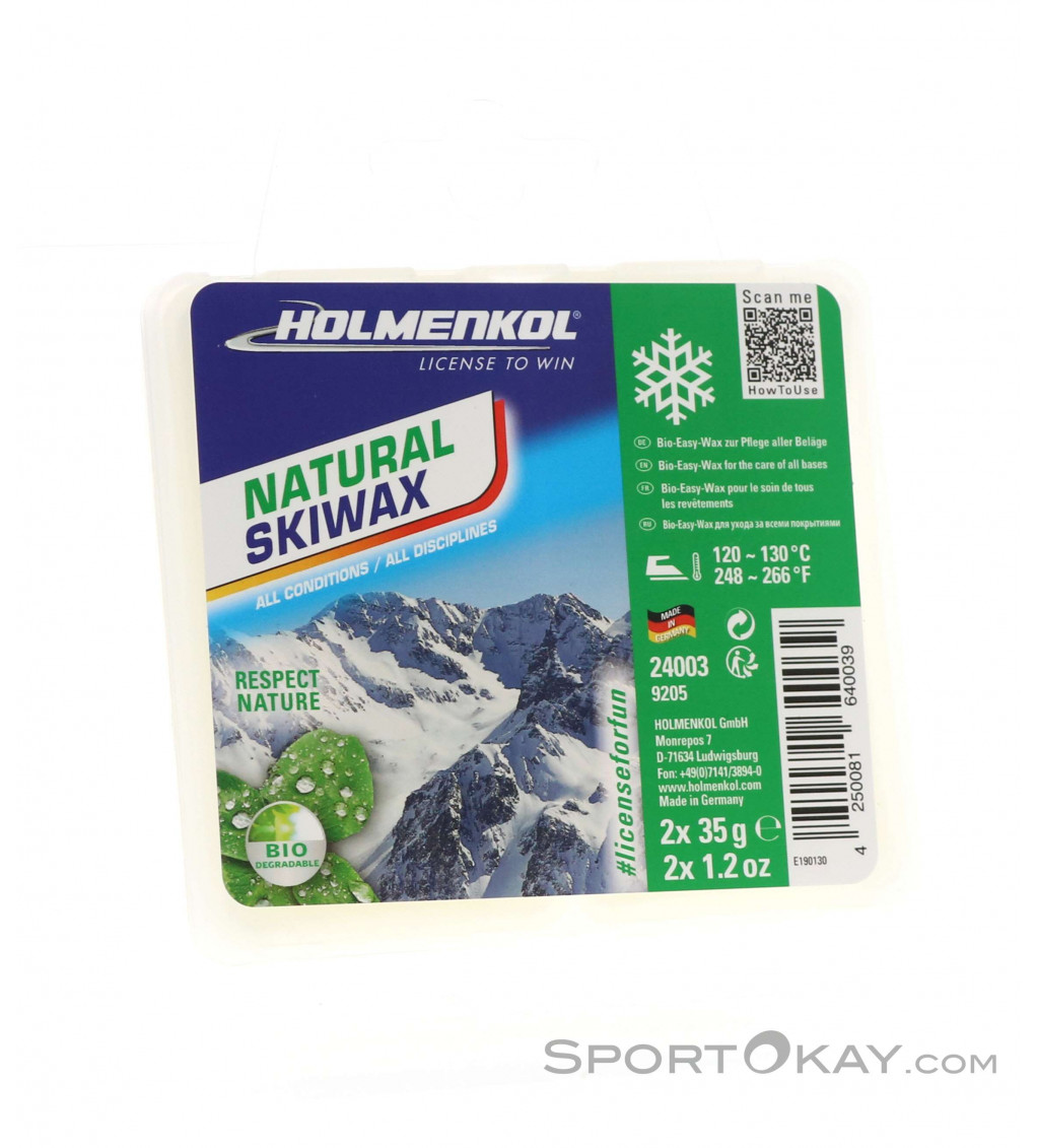 Holmenkol Natural Skiwax Bar 2x35g Cera caliente