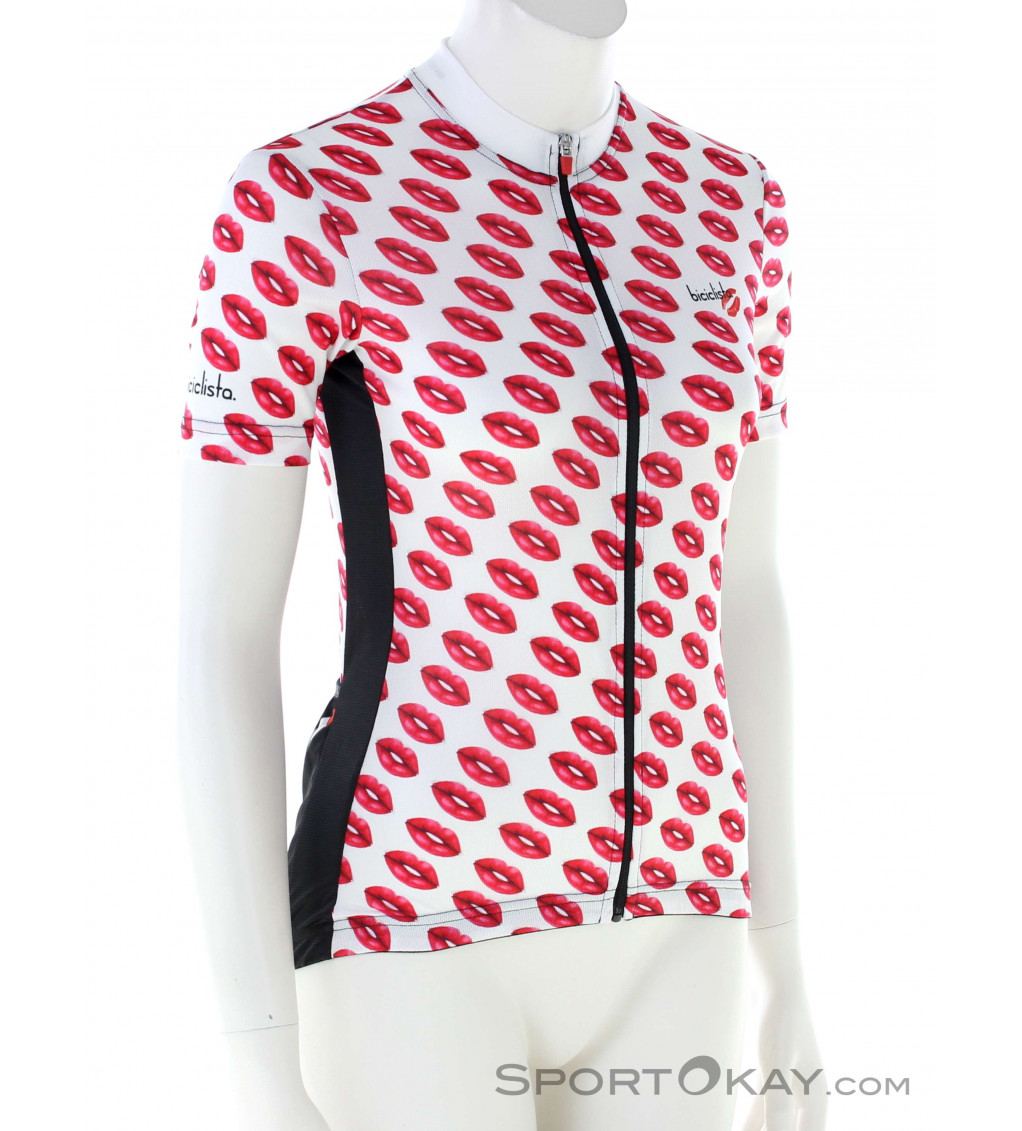 Biciclista Lipstick SS Mujer Camiseta para ciclista