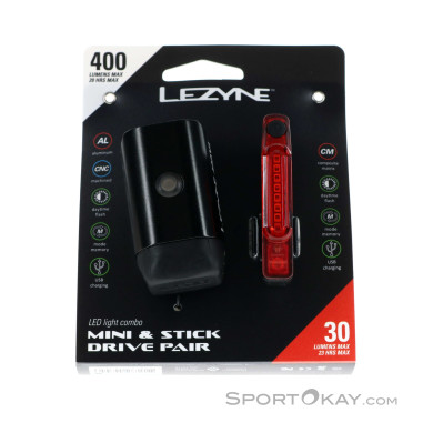 Lezyne Mini Drive 400/Stick Drive Set de luces de bicicleta