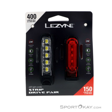 Lezyne Strip Drive/Strip Drive Pair Set de luces de bicicleta