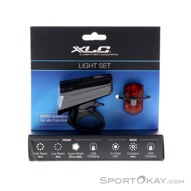 XLC Comp Lichtset Alderaan StVZO Set de luces de bicicleta