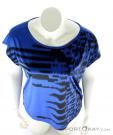adidas Graphic SS Womens Fitness Shirt, , Bleu, , Femmes, 0002-10656, 5637330583, , N3-03.jpg