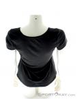 Super Natural V Neck Tee 140 Womens Outdoor T-Shirt, , Black, , Female, 0208-10041, 5637485150, , N3-13.jpg