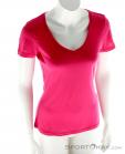 Super Natural V Neck Tee 140 Womens Outdoor T-Shirt, , Pink, , Female, 0208-10041, 5637485158, , N2-02.jpg