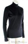 Ortovox Pure Zip Long Sleeve Womens Functional Shirt, Ortovox, Black, , Female, 0016-10423, 5637508174, 4250875224551, N1-01.jpg
