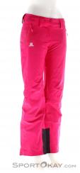 Salomon Iceglory Pant Womens Ski Pants, Salomon, Ružová, , Ženy, 0018-10507, 5637515249, 889645044880, N1-01.jpg