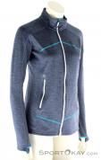 Ortovox Fleece Light Melange Jacket Damen Outdoorsweater, , Blau, , Damen, 0016-10462, 5637527330, , N1-01.jpg