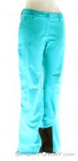 Salomon Icemania Pant Womens Ski Pants, , Turquoise, , Femmes, 0018-10648, 5637554969, , N1-01.jpg