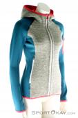 Ortovox Fleece Plus Knit Hoody Womens Ski Touring Sweater, Ortovox, Bleu, , Femmes, 0016-10582, 5637562683, 4250875281776, N1-01.jpg