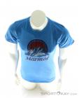 Marmot Pikes Peak SS Mens T-Shirt, Marmot, Bleu, , Hommes, 0066-10284, 5637592065, 889169293535, N3-03.jpg