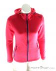 CMP Fix Hood Strickfleece Jacket Womens Outdoor Sweater, , Ružová, , Ženy, 0006-10327, 5637593463, , N2-02.jpg
