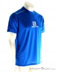 Salomon Stroll Logo SS Tee Mens T-Shirt, Salomon, Blue, , Male, 0018-10830, 5637614117, 889645223049, N1-01.jpg