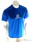 Salomon Stroll Logo SS Tee Herren T-Shirt, Salomon, Blau, , Herren, 0018-10830, 5637614117, 889645223049, N2-02.jpg
