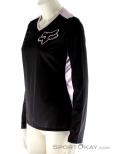 Fox Indicator LS Asym Jersey Womens Biking Shirt, Fox, Black, , Female, 0236-10167, 5637619381, 884065887024, N1-06.jpg
