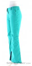 Salomon Icemania Pant Womens Ski Pants, Salomon, Turquoise, , Female, 0018-10891, 5637623993, 889645733517, N1-06.jpg