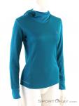 Salomon Agile LS Hoodie Womens Outdoor Sweater, Salomon, Bleu, , Femmes, 0018-10908, 5637624343, 889645720616, N1-01.jpg