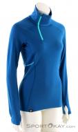 Mons Royale Olympus 3.0 Half Zip Womens Sweater, , Turquoise, , Femmes, 0309-10011, 5637640470, , N1-01.jpg