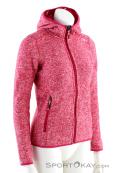 CMP Strickfleece Fix Hood Mädchen Outdoorsweater, CMP, Rot, , Mädchen, 0006-10283, 5637640523, 8056381064676, N1-01.jpg